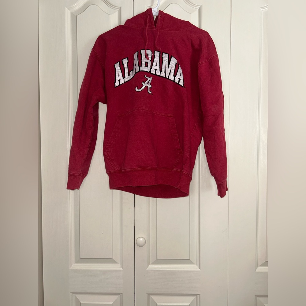 Red Embroidered Alabama Hoodie
